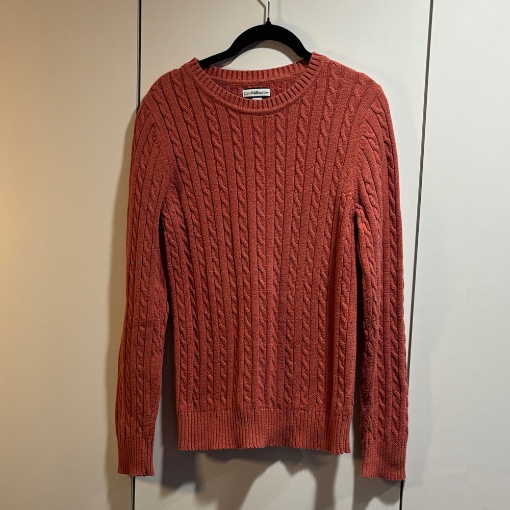 Croft & Barrow Rust Cable Knit Sweater‎